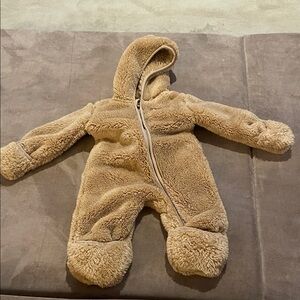 Nike Cozy Tan Fleece Baby Onesie